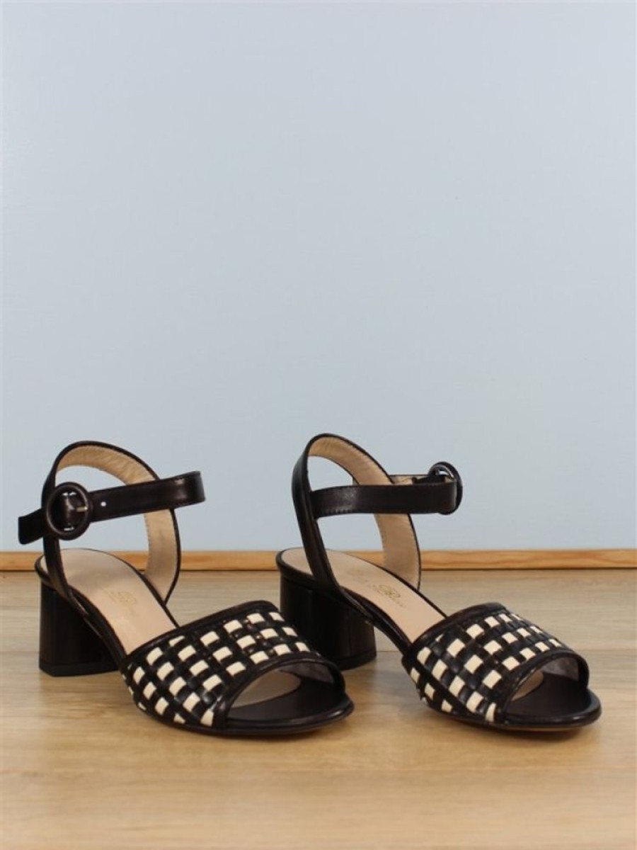 elena ricci Sandale Damier Noir | Femme 42-46 Sandale