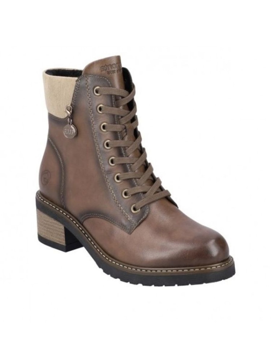 remonte Bottine A Lacets Col Textile D1A70 | Femme 42-46 Boots / Bottine