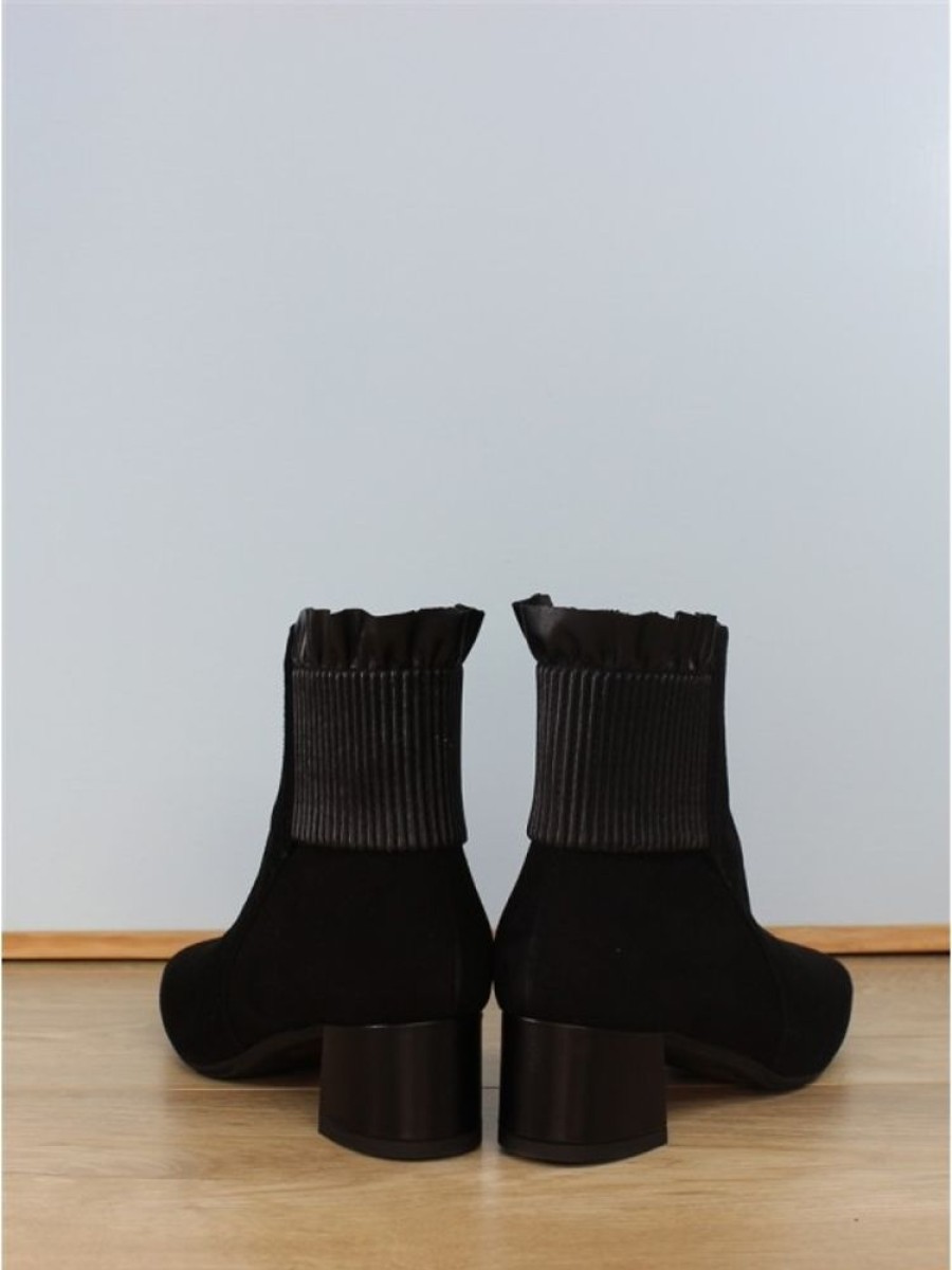 elena ricci Bottine Nubuck Noir | Femme 32-35 Boots-Bottines