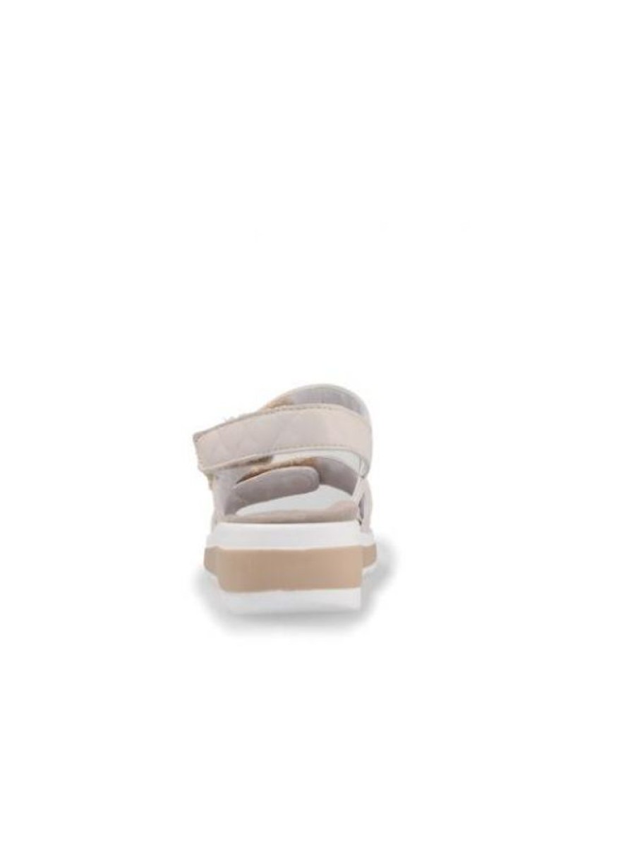 semler Sandale Plate 2 Velcro Cuir Matelasse Hanna | Femme 42-46 Sandale