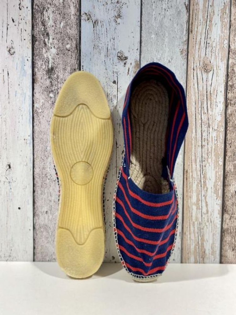 don quichosse Espadrille Tissu Marine Rayures Rouge | Homme 46-52 Espadrille