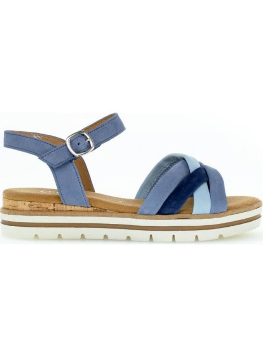 gabor Sandale Plateau Bleu 82.773 | Femme 42-46 Sandale