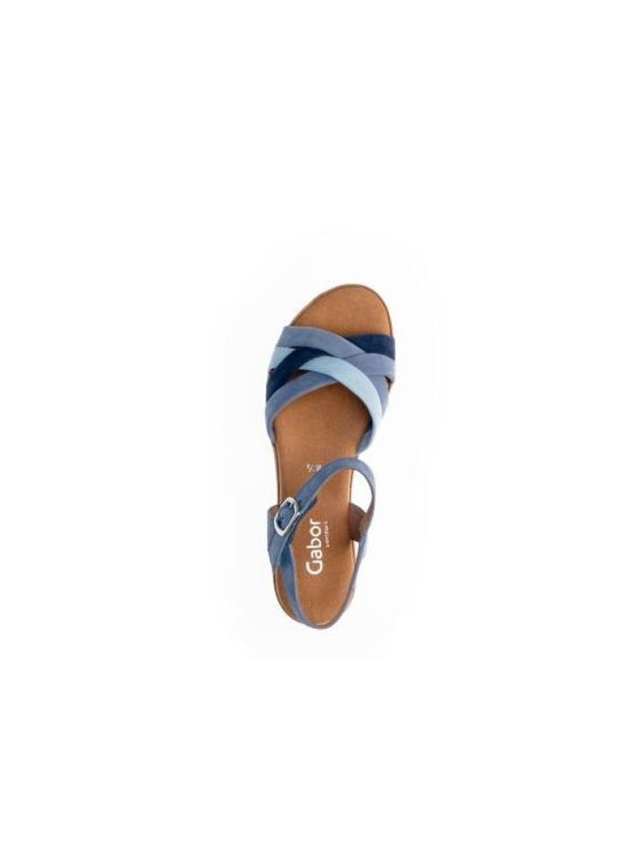 gabor Sandale Plateau Bleu 82.773 | Femme 42-46 Sandale